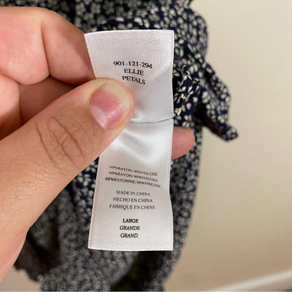 Rails women's ellie multicolor romper in flower petals sz large - Picture 6 of 7